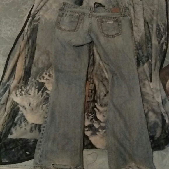 Skinny Flare Distressed Riped American Eagle Jeans - Picture 4 of 6